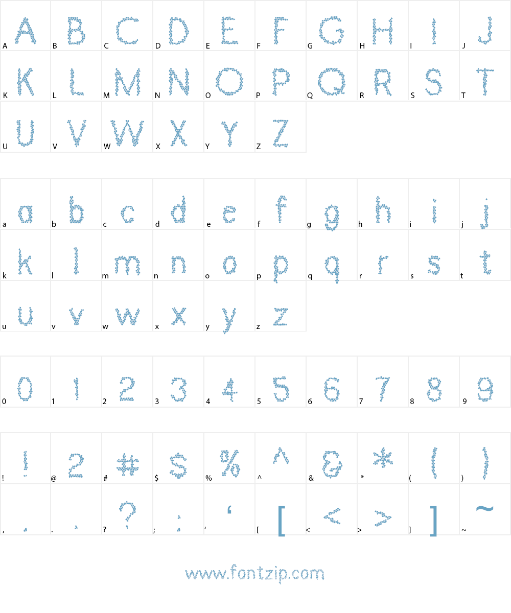 Dinosaur Skin Font Character